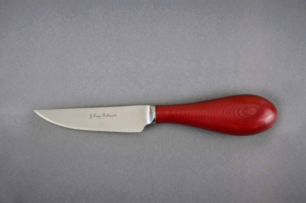 Couteau mandrin micarta rouge - Jean-Loup Balitrand - Coutelier - 73240 Saint-Genix-les-Villages